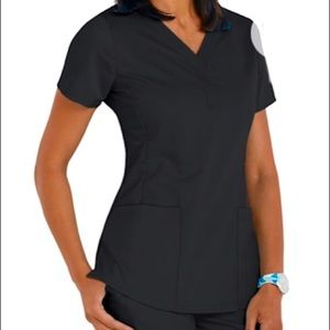 Healing Hands Purple Label: Jane 2 Pocket V-Neck XR top (color black)